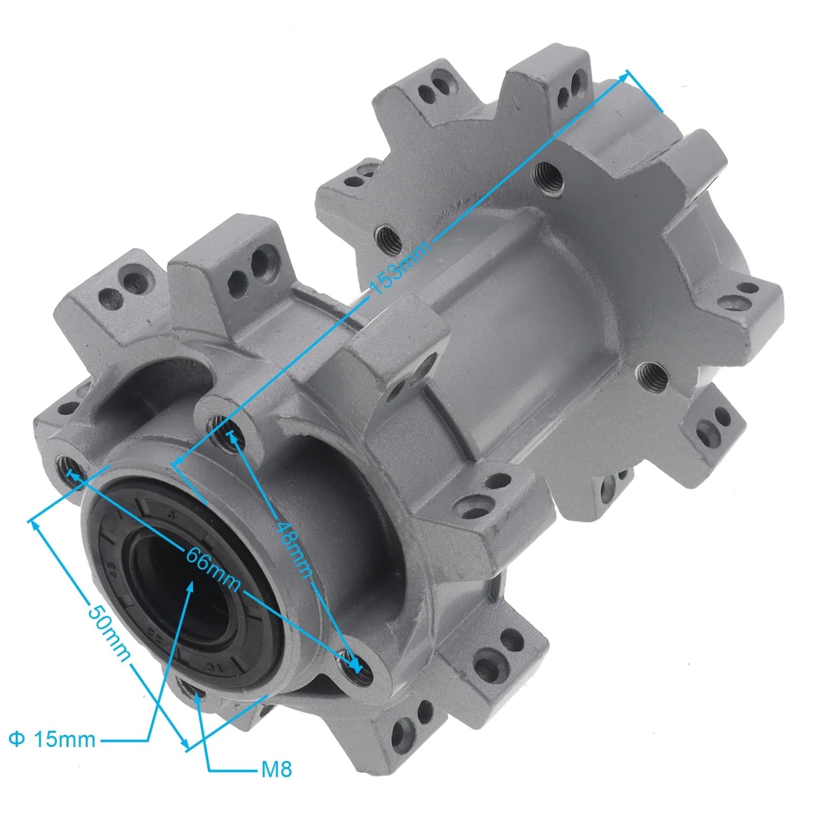 Vorderradfelge 36 Löcher 15 mm Radachsloch vorne oder hinten Felgennabe für 10 12 14 16 17 18 19 21 Zoll Dirt Pit Bike Räder Motorrad(15mm Front)