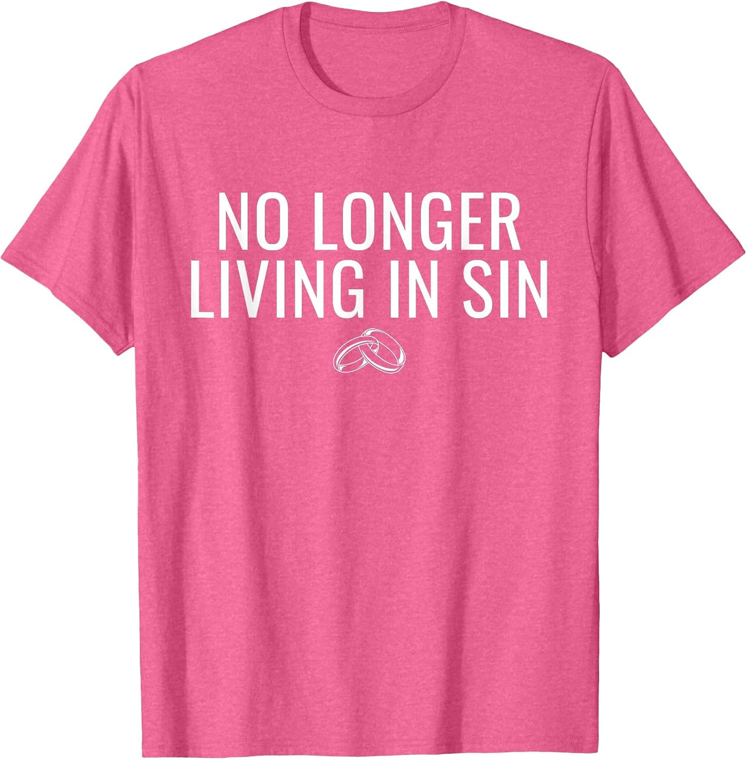 No Longer Living in Sin Funny Bride Groom Marriage Wedding T-Shirt image 5