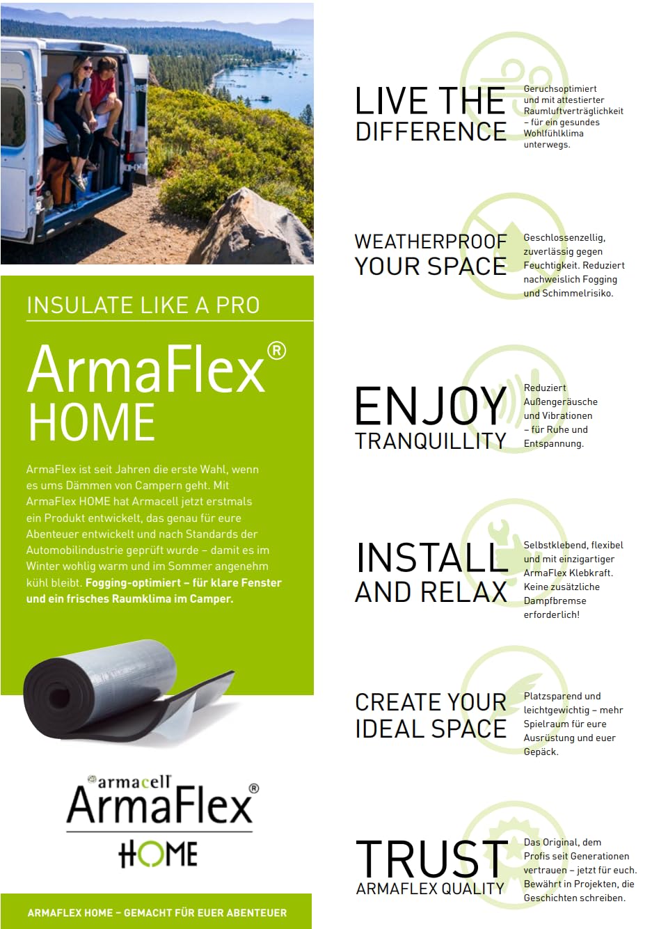 ArmaFlex Armacell HOME 6, 10,19, 25, 32mm selbstklebend inklusive WKS ISOTEC Keramikmesser