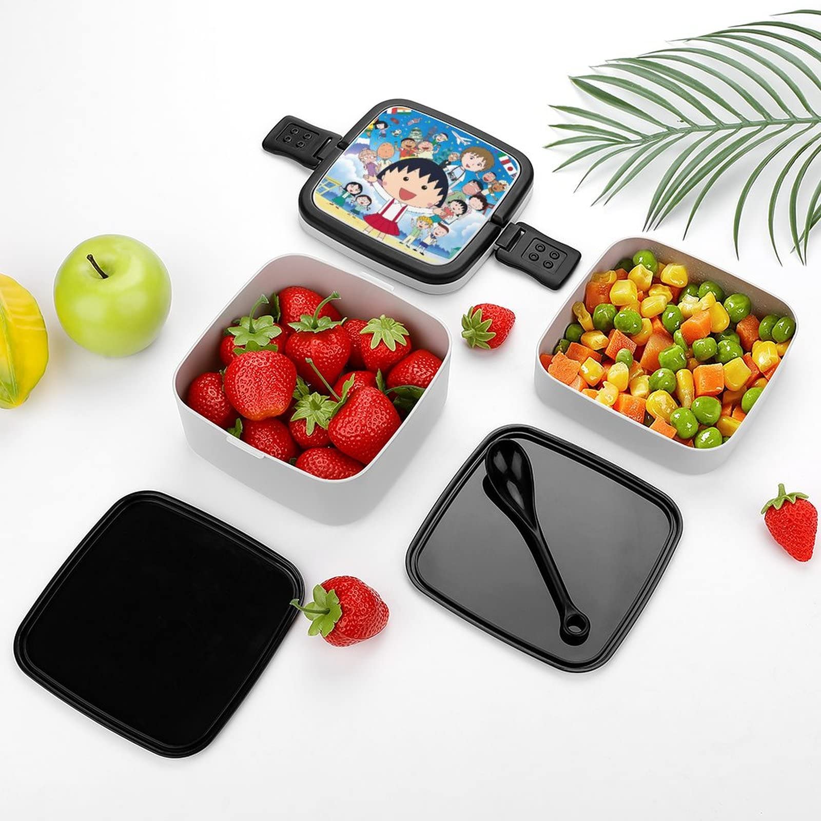 Amazon | ちびまる子ちゃん ダブル弁当箱 和風 サーモス 弁当箱 バルブ 