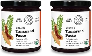 Pure Organic Tamarind Paste Concentrate - Sweet and Sour Sauce for Indian Chutney and Thai curry, Gluten Free, No Sugar Added, Glass Jar (2 Pack of 11 oz)