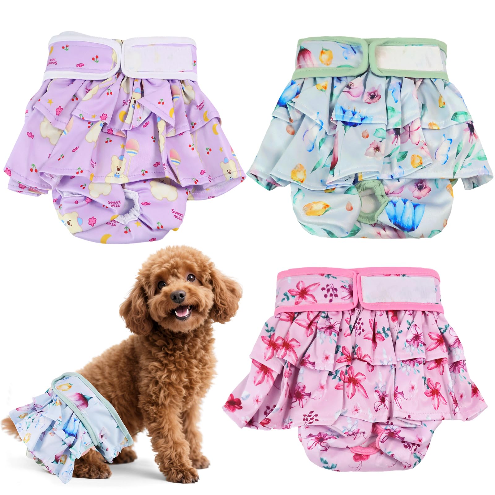 Washable Dog Diapers Female 3 Pack
