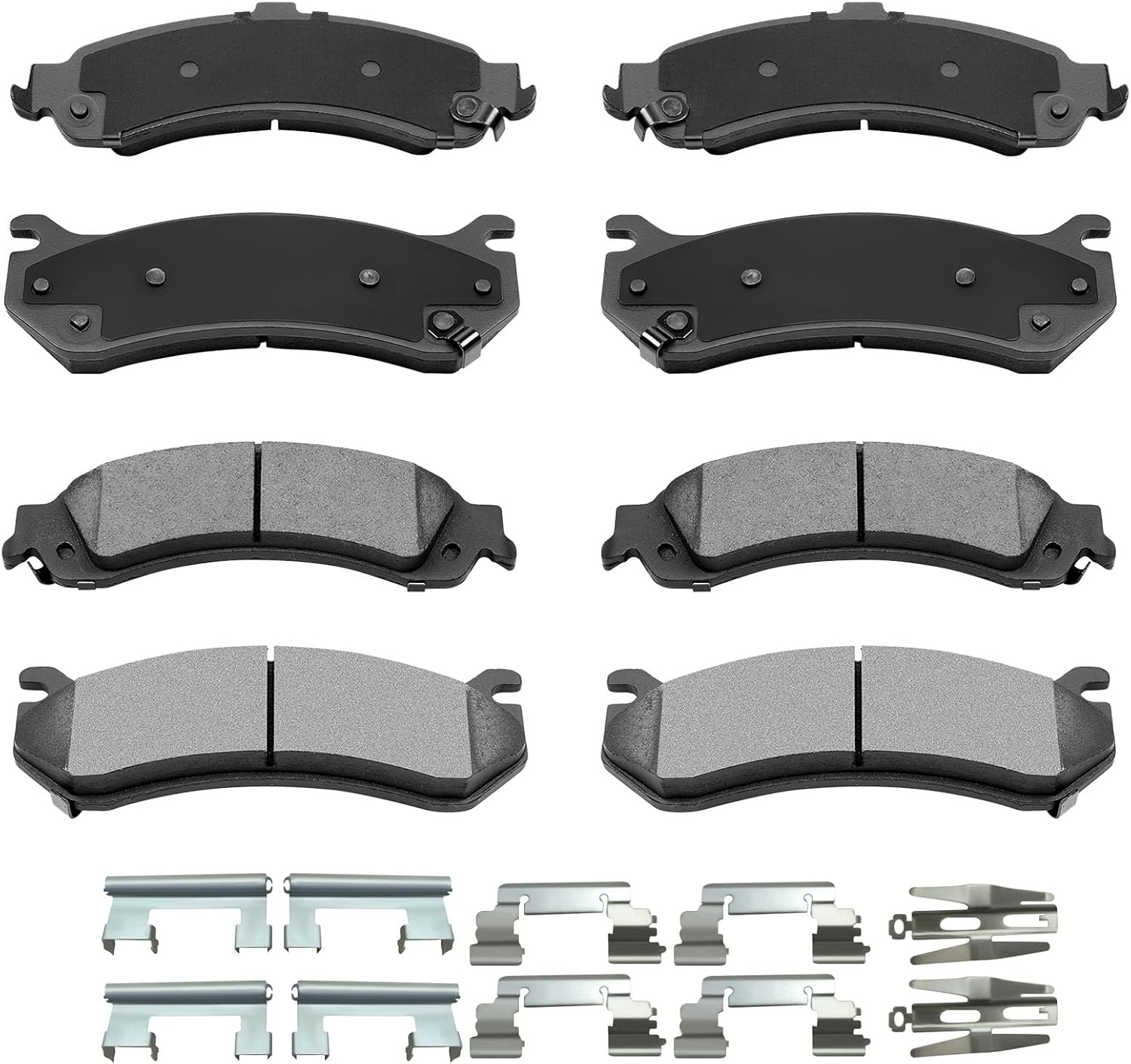 AUTOMUTO 8PCS Front & Rear Disc Brake Pads Set D834 D785 For Cadillac Escalade Escalade ESV Escalade EXT For Chevrolet Avalanche 1500 Silverado 1500 Suburban 1500 Tahoe For GMC Sierra 1500 Yukon