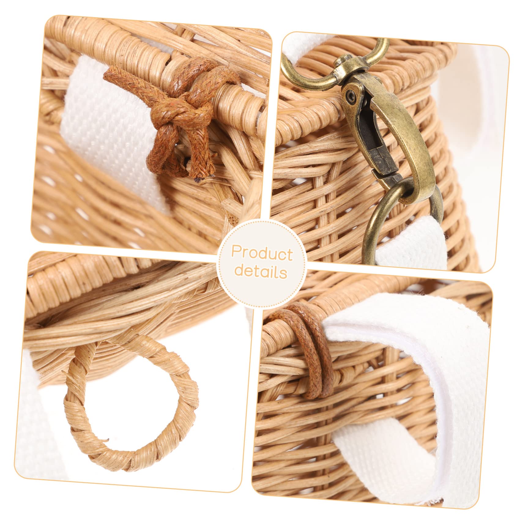 Panier à Vélo pour Garçon et Filles 1 Pièce en Rotin Tressé Jaune | Rangement pour Gobelets et Serviettes, Structure Solide, Tenue Fiable, Usage Garçon et Filles, Finition en Tissu