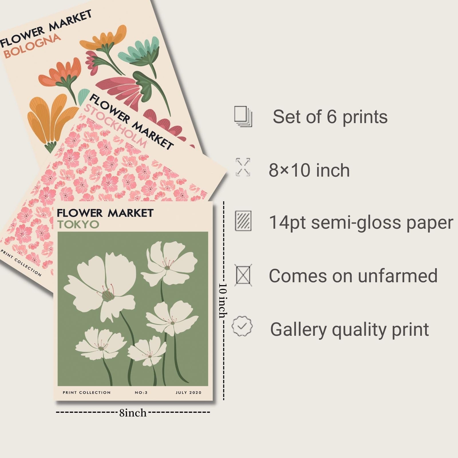 Poster di fiori rosa alla luce del sole, poster floreale | Poster Store IT