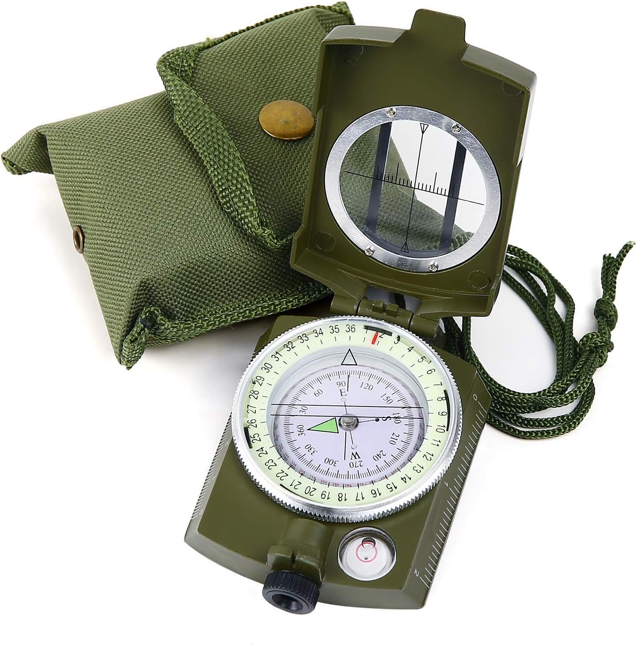 ARINO Camping Boussole Multifonction Professionnelle Orientation Militaire Portable avec Inclinomètre et Echelle Compas à Extérieur Plein Air pour Voyage, Randonné, Exploration etc