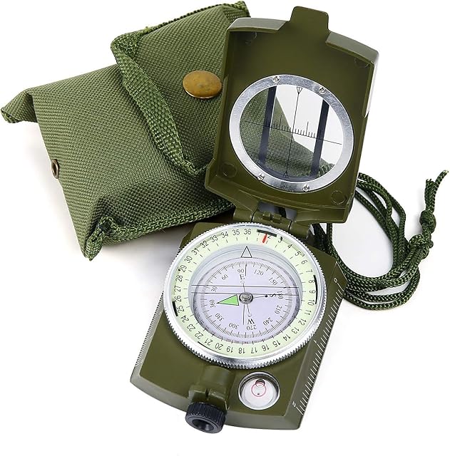 Sportneer Compass, Waterproof Shockproof Hiking Military Navigation Compasses with Carrying Bag for Hiking Camping Climbing Biking Exploring Geology Outdoor Activities