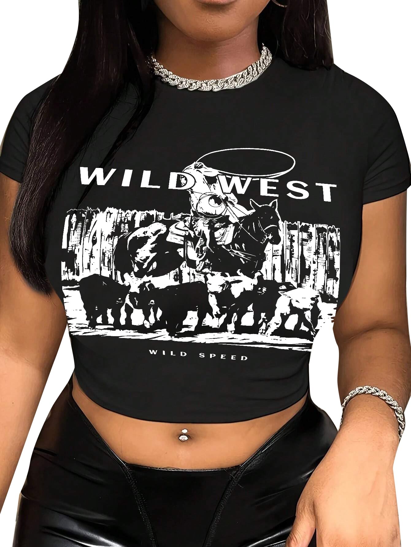 HilinkerWomen's High Waisted Bikini Set Crop Tank Top Tie Knot 2 Piece Bathing Suit