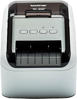 Brother QL-800 Label Printer, Address Labeller, PC Connected, Desktop, Red & Black Printing