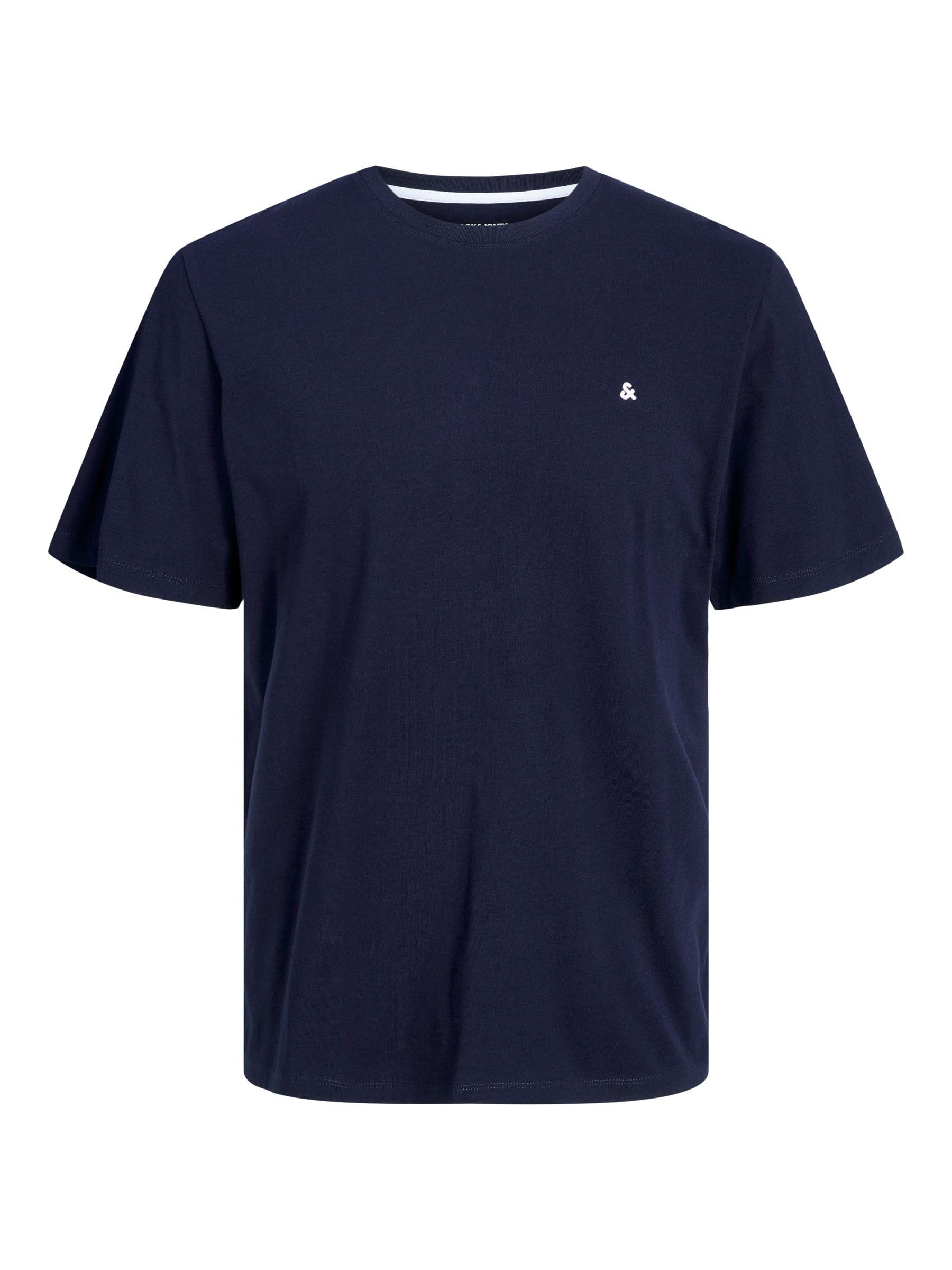 JACK & JONES Male T-Shirt Basic Crew Neck T-Shirt, Blazer Navy, XS