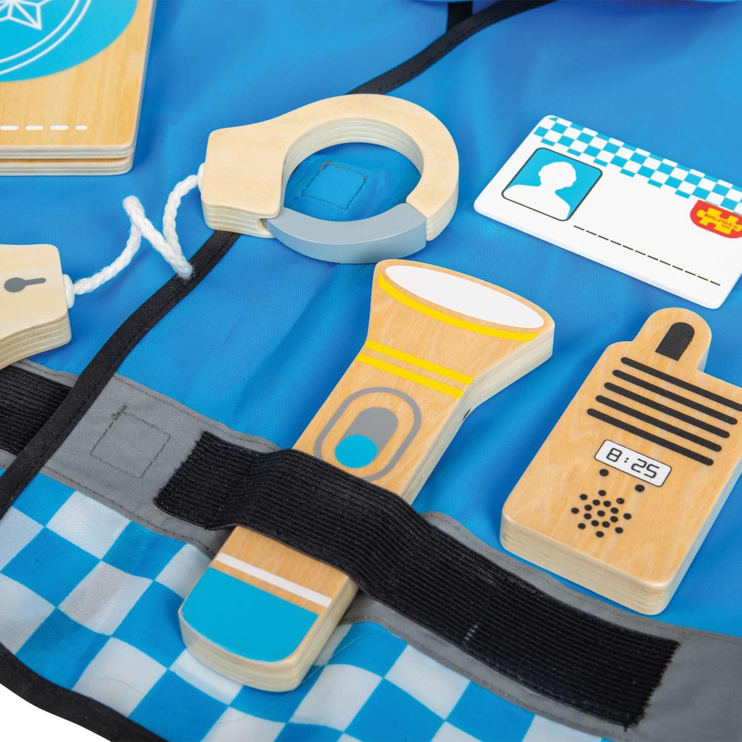 Bigjigs Toys Kids Police Costume - 7pc Police Dress Up, Kids Police Set, Police Uniform For Kids, Fancy Dress For Kids & Toddlers, Role Play Toys, Children Police Costume For 3-5 Years Old