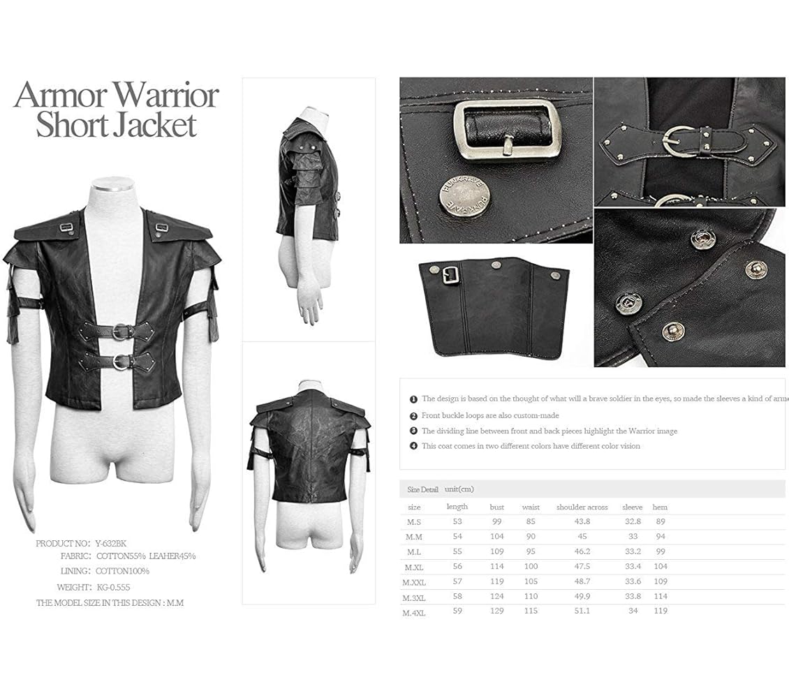 rave ジャケット Amazon | Punk Rave APPAREL メンズ US サイズ: XXXX-Large