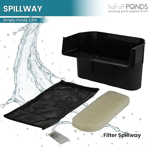 Miniatura 7 de HALF OFF PONDS Simply Ponds - Kit de estanque de bomba sumergible de 2,100 GPH con revestimiento de plástico de PVC de 10 x 15 pies para jardín
