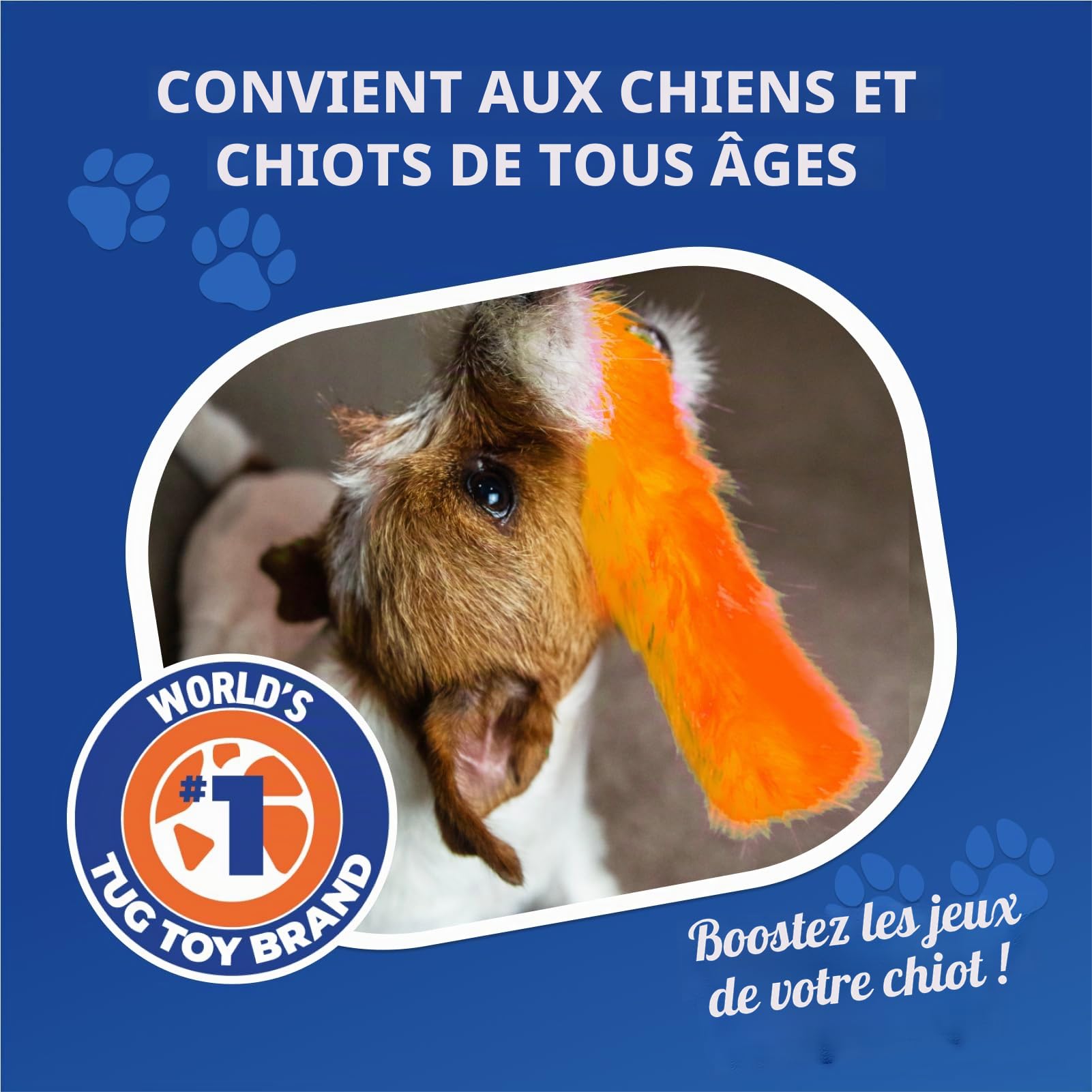 Tug-E-Nuff Dog Gear - Bright Fauxtastic | Tug Chien | Boudin Mordant Chien