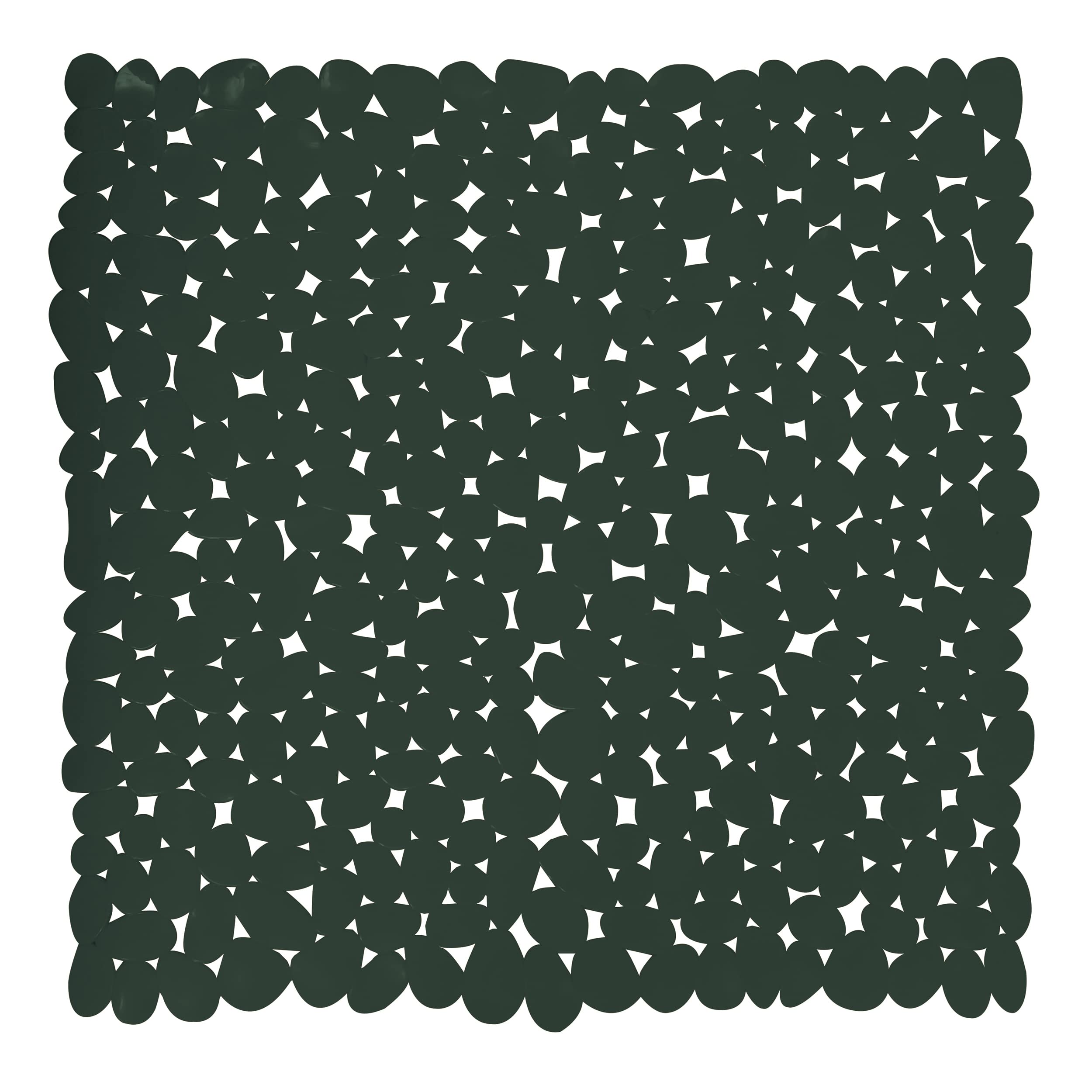 MSV Antibacterial Non-Slip Shower Mat with Suction Cups Approx. 53 x 53 cm Dark Green