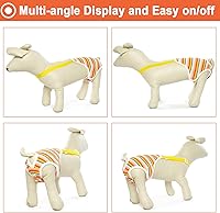 Vista 4 de QBLEEV Pañales para perras, bragas sanitarias lavables con tirantes ajustables, bragas reutilizables para perrito, ropa interior para mascotas