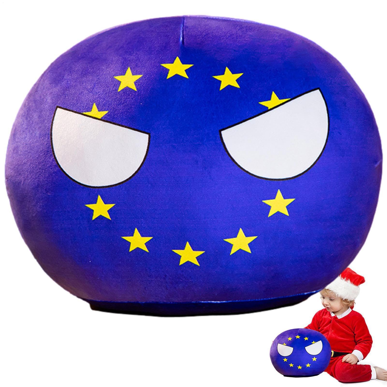 Generisch CountryBalls - Gefüllte Nationalspielzeuge | Plüsch-Anime-Ball-Kissen, weiches Kinderzimmer-, Geschenk für, Mädchen, Kleinkinder, Kinder, Geburtstagsparty, Schlaf, Spielzimmer,