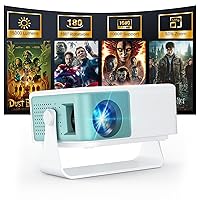 WOLFANG Proiettore Portatile con Supporto 1080P FHD, Mini Proiettore per Casa e Camera da Letto