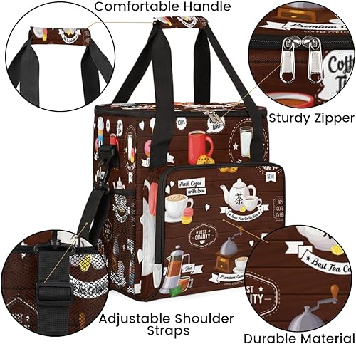 Miniatura 6 de Coffee Culture - Cafetera para cafetera, bolsa de almacenamiento de viaje, compatible con Keurig K-Mini o K-Mini Plus, portátil, de una sola