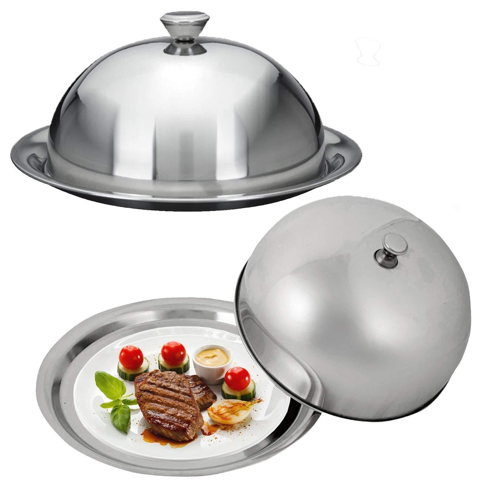 Acier inoxydable brossé Cloche, Acier inoxydable, 26 x 13 xm
