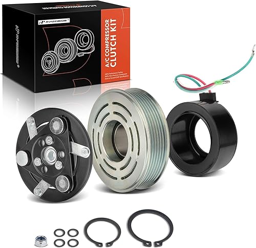 A-Premium Kit de reparación del conjunto del embrague del compresor del AC compatible con Honda Civic 1.7L 2001-2005, Reemplazo# 38810PLMA11RM,