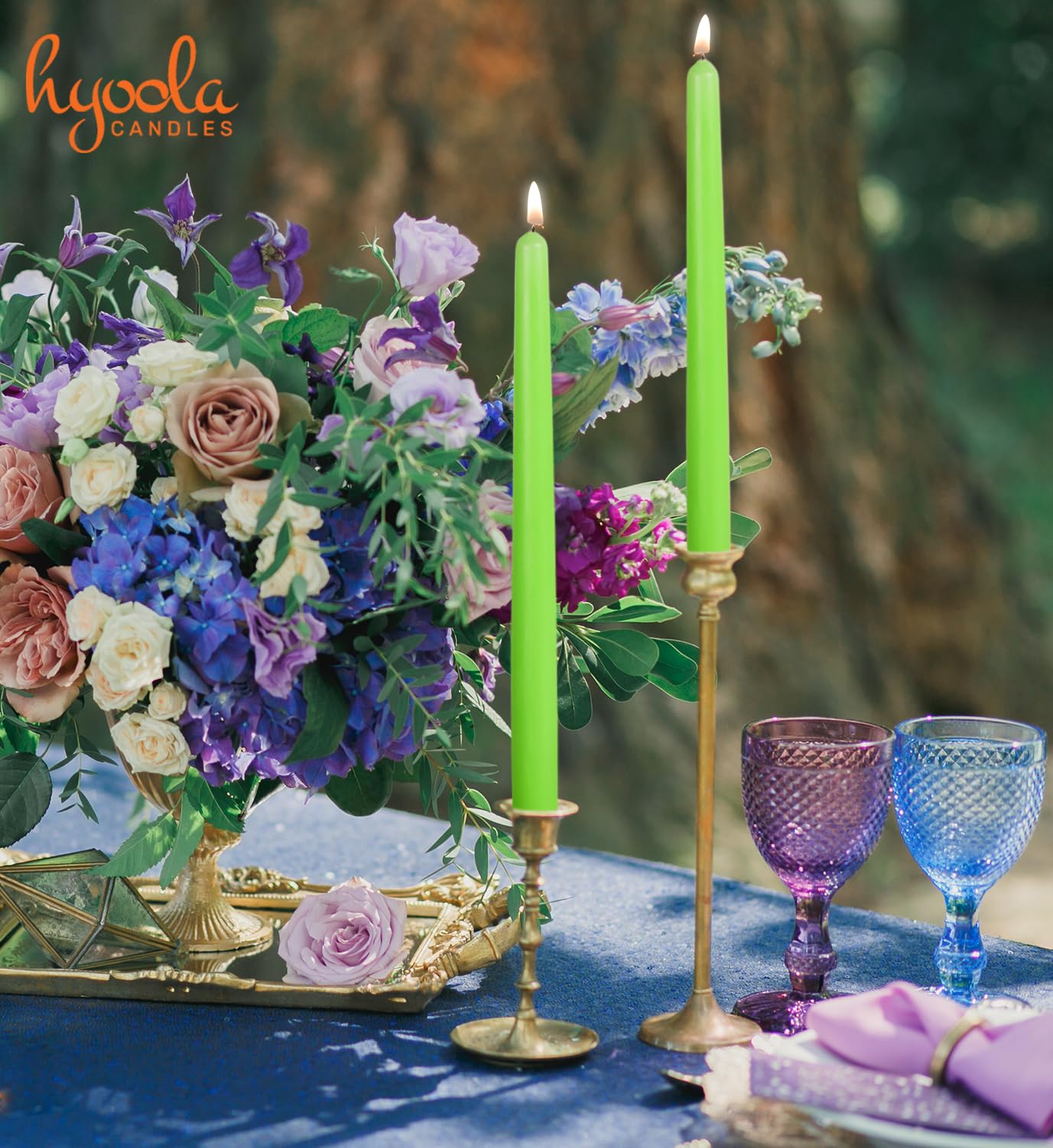 Hyoola Candele Lunghe A Cono 25 Cm - Candele Lunga Durata 8 Ore - Foto 9