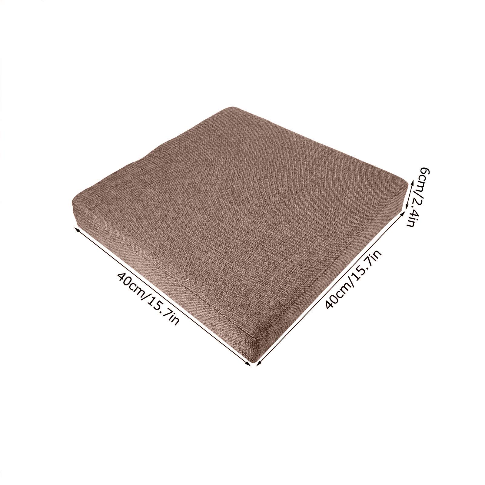 Tappetino da meditazione, cuscino estraibile, ispessito per pavimento, yoga, cerimonia del tè, decorazione delle finestre, meditazione, (lino quadrato marrone)