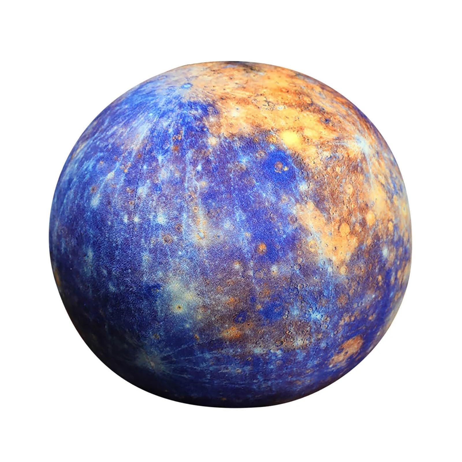 Solar Planet Plush Stuffed Pillow, Realistic Space Star Plush Toy, Simulation Sun, Moon, Mars, Earth Bedside Sofa Pillows for Learning Science, Astronomy, Space for Kids Boys Girls (Mercury)