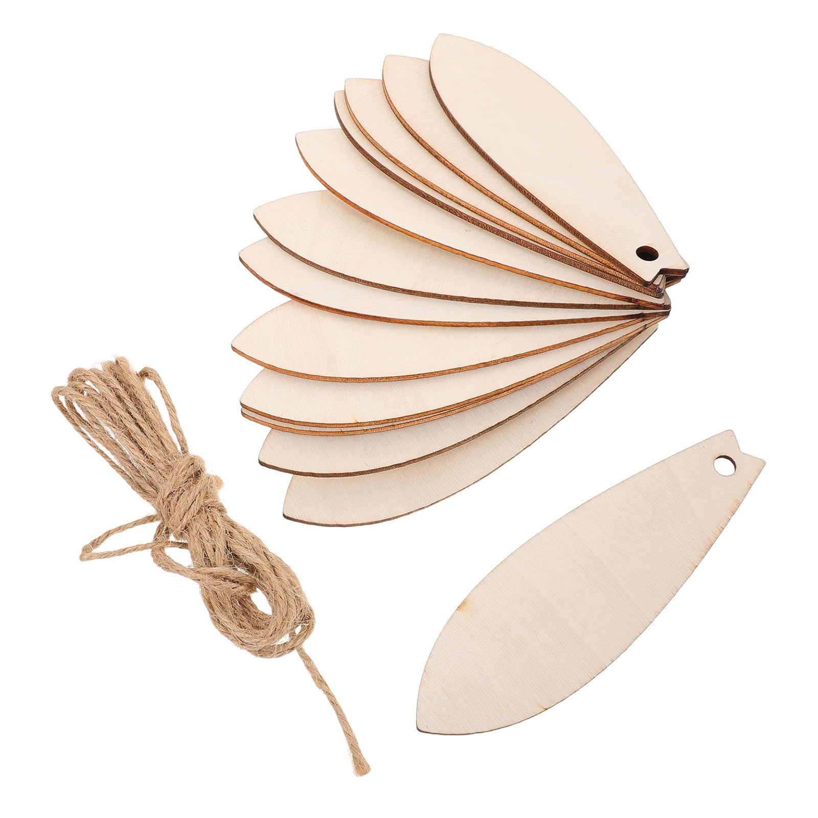 NUOBESTY 60pcs Unfinished Wooden Surfboard Cutouts 5" DIY Mini Surfboard Wall Decor for Summer Beach Crafts, Hawaii Luau Party Decorations and Woodcraft Home Ornament