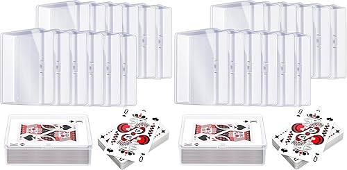 Miniatura 7 de Playing Deck - Estuches de plástico transparente para tarjetas coleccionables, caja de almacenamiento de tarjetas de acrílico compatible con MTG TCG
