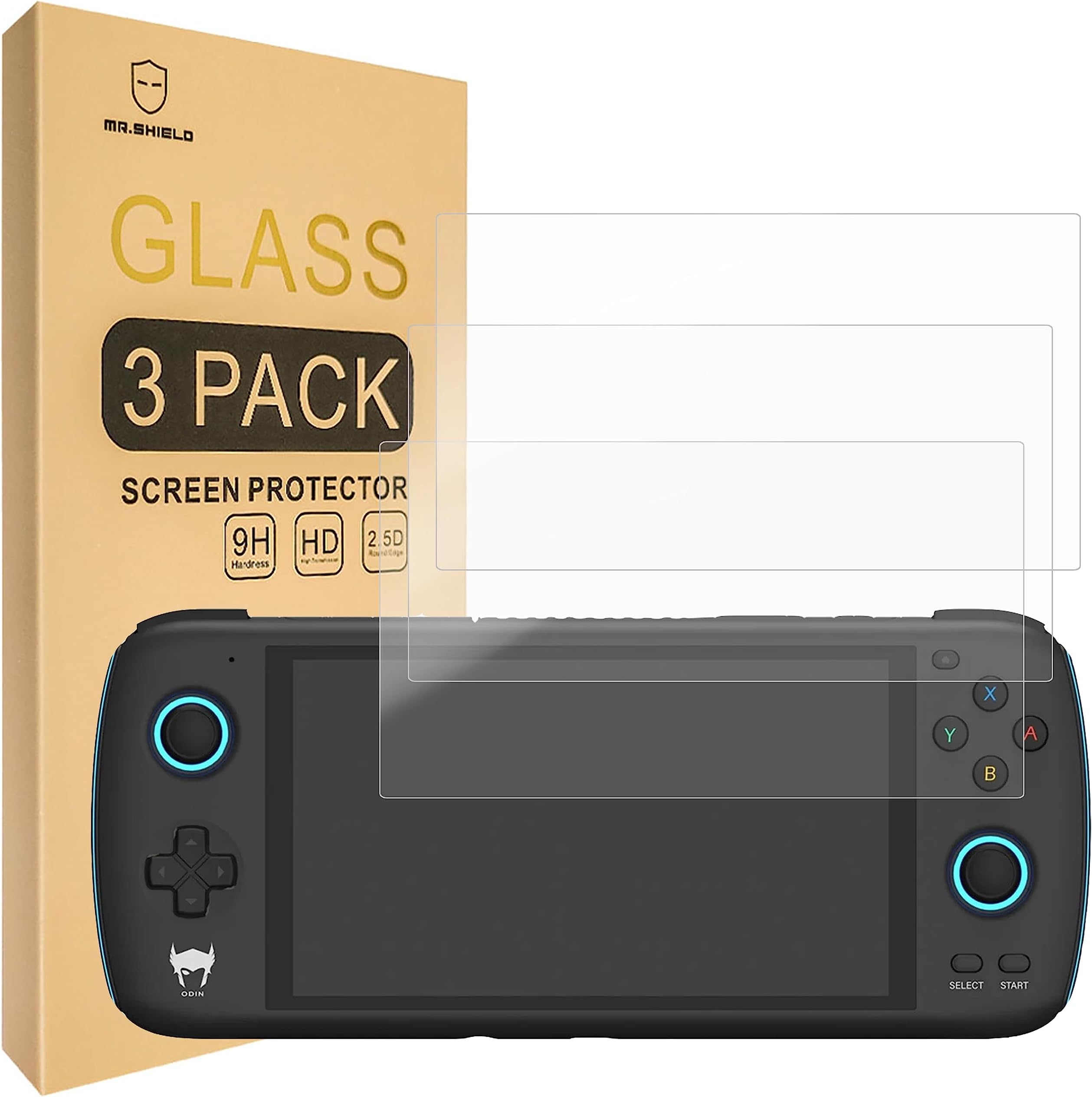 Screen Protector For Ayn Odin/Ayn Odin Lite [Tempered Glass] [3-Pack] [Japan Glass with 9H Hardness] Screen Protector