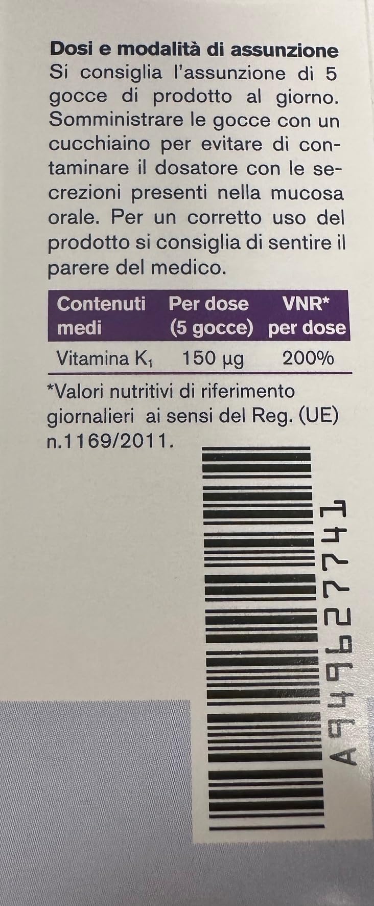 Dicofarm Vita K Plus 150 - Integratore Alimentare di Vitamina K1 - Flacone da 6 ml