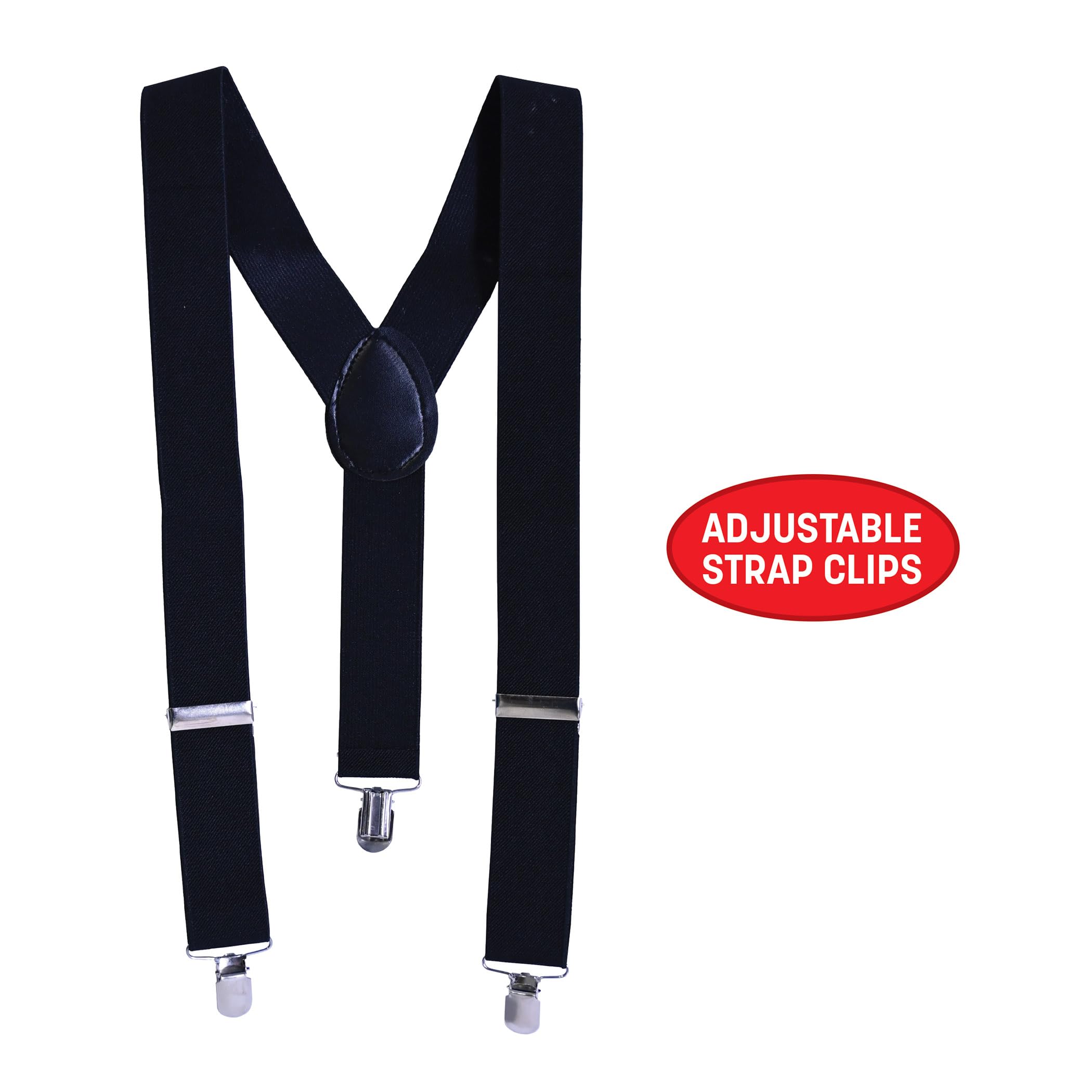 A Beistle Creation Black Suspenders-1 pc. Tirantes Negros-1 Pieza, Talla única Unisex niños