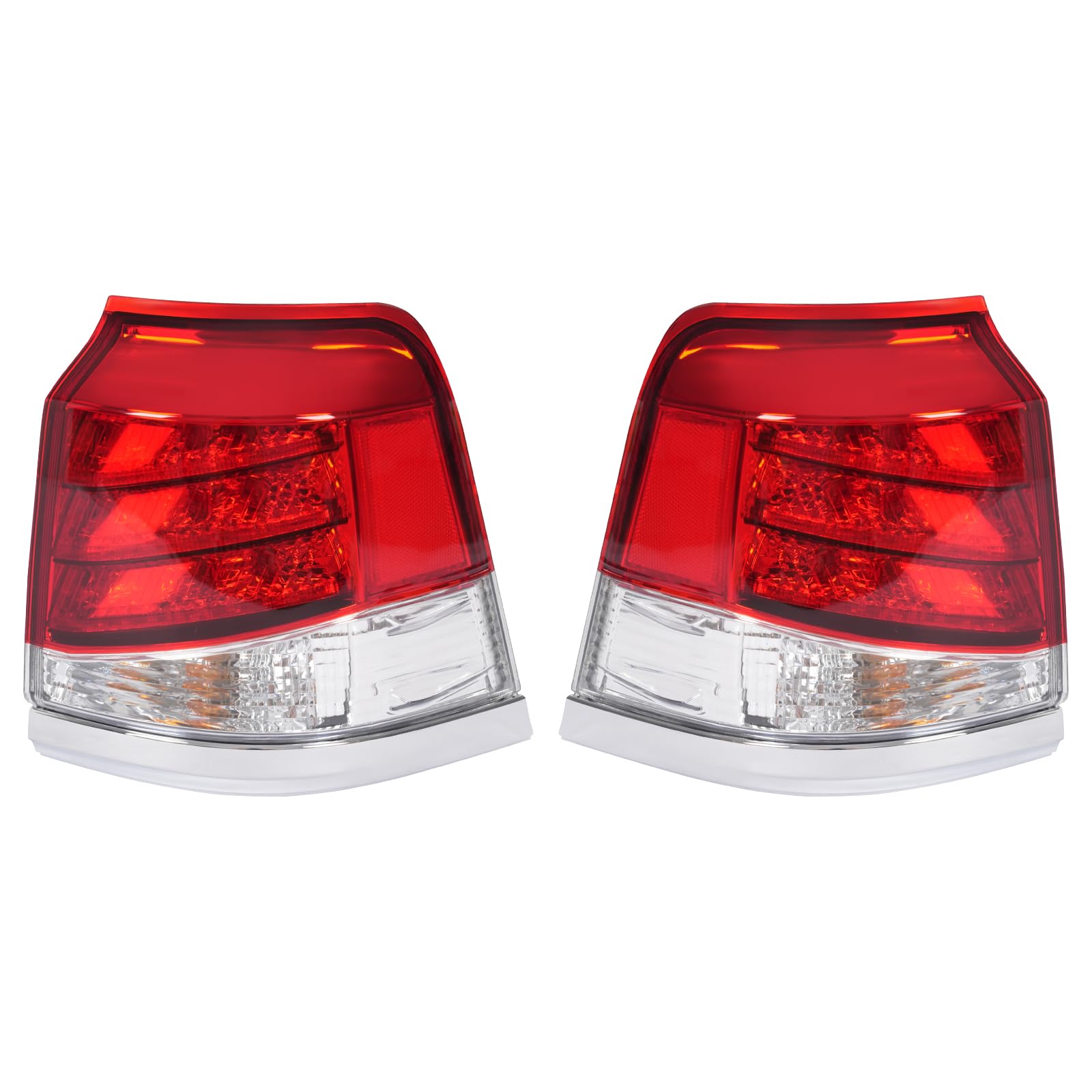 EnSyuSuMa For 2012-2015LEXUS LX570 Outer Tail Light, Right Passenger and Left Driver Side Taillight Assembly, LED DRL & Halogen Rear Brake Light (A