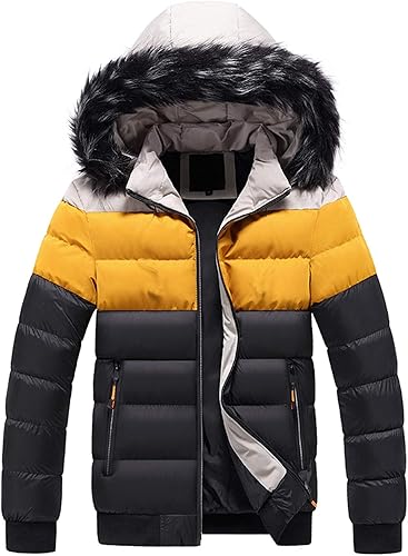 Chaquetas para hombre chaqueta militar casual con capucha talla grande chaqueta de burbujas hinchadas abrigo de parka aislado grande y alto