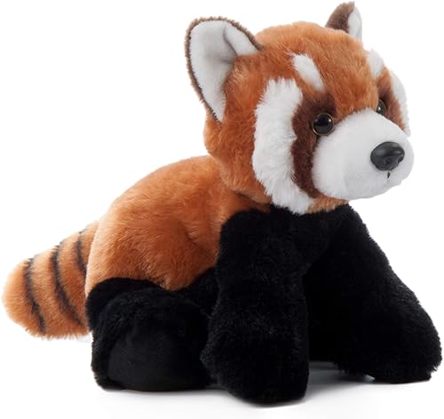 The Petting Zoo Peluche de panda rojo, regalos para niños, animales salvajes del zoológico Onez, juguete de peluche de panda rojo de 9 pulgadas