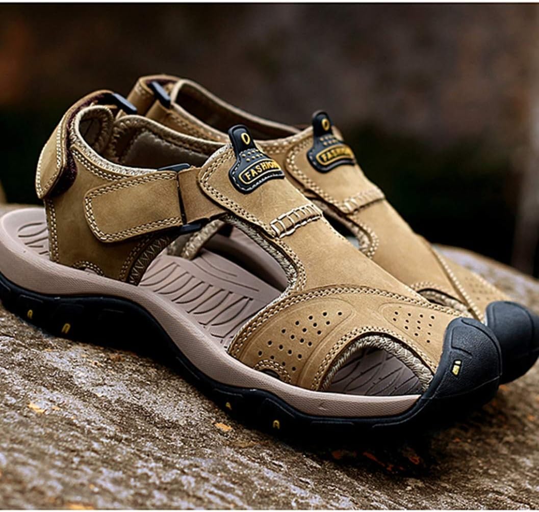 [ヤク] サンダル メンズ レディース スポーツサンダル 耐衝撃 衝撃吸収 滑りにくい 厚底 アウトドアサンダル マジックテープ お