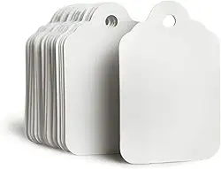 Branco Sem Rosca Marca Branca Etiquetas de preço em branco Tamanho 1,93" x 1,25" Pacote com 1000 Roupas de papel Etiqueta de pendurar Etiquetas Tamanho Etiquetas de Nome