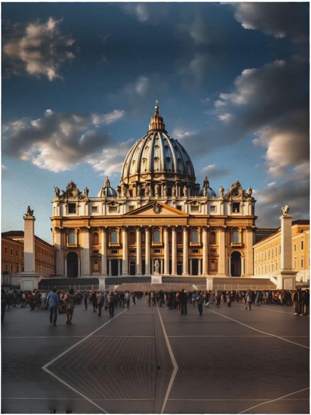 St Peter's Basilica Decorative Gift Blanket, Sofa Bed Living Room Camping Travel Blanket (50 * 40 inches), Flannel Children's Blanket,