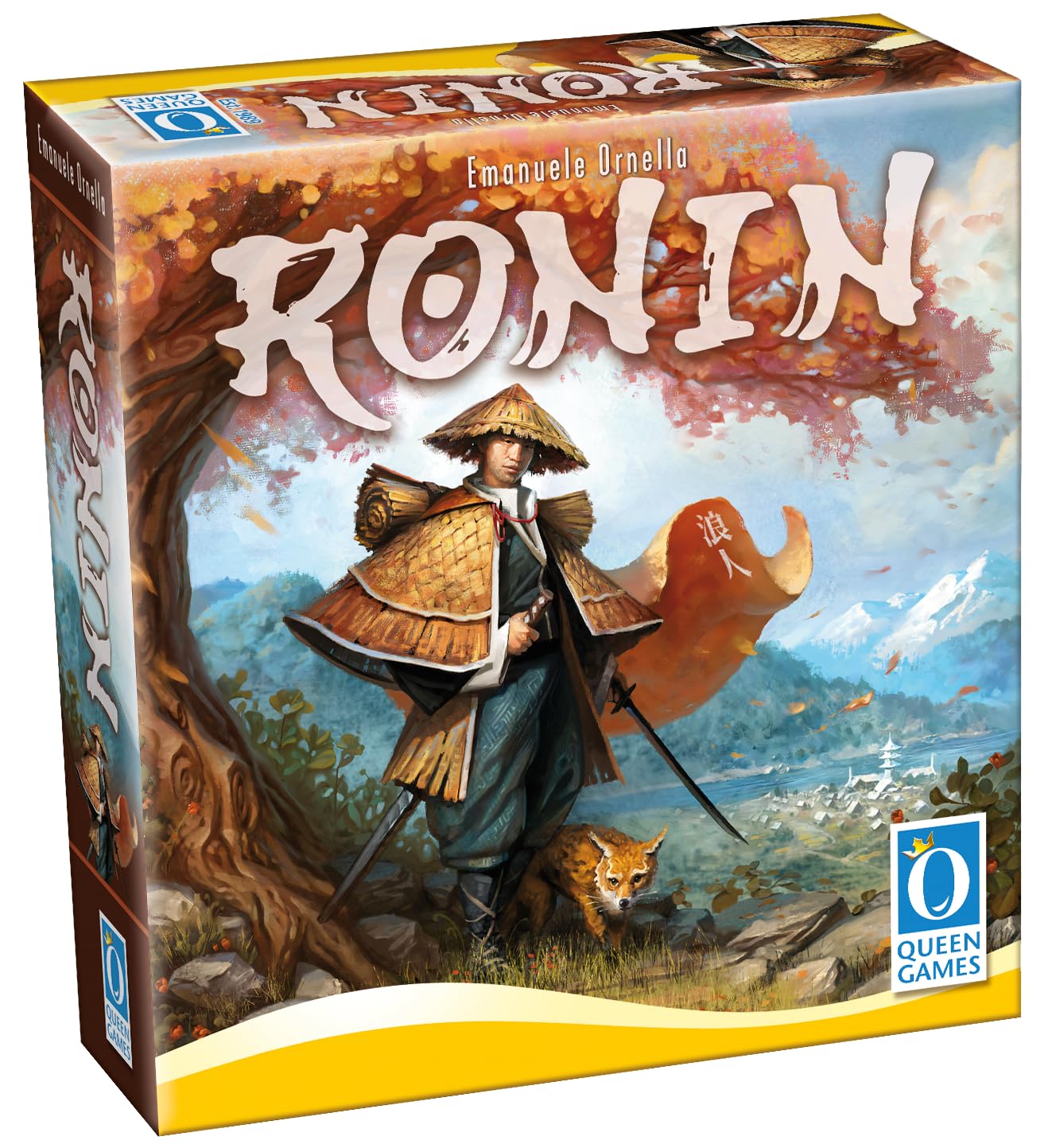 Queen Games - Ronin – taktyczna gra planszowa dla znawców i rodzin – strategiczna kontrola terytorialna w feudalnej Japonii – dla 2-4 graczy, od 10 lat – wysokiej jakości gra towarzyska
