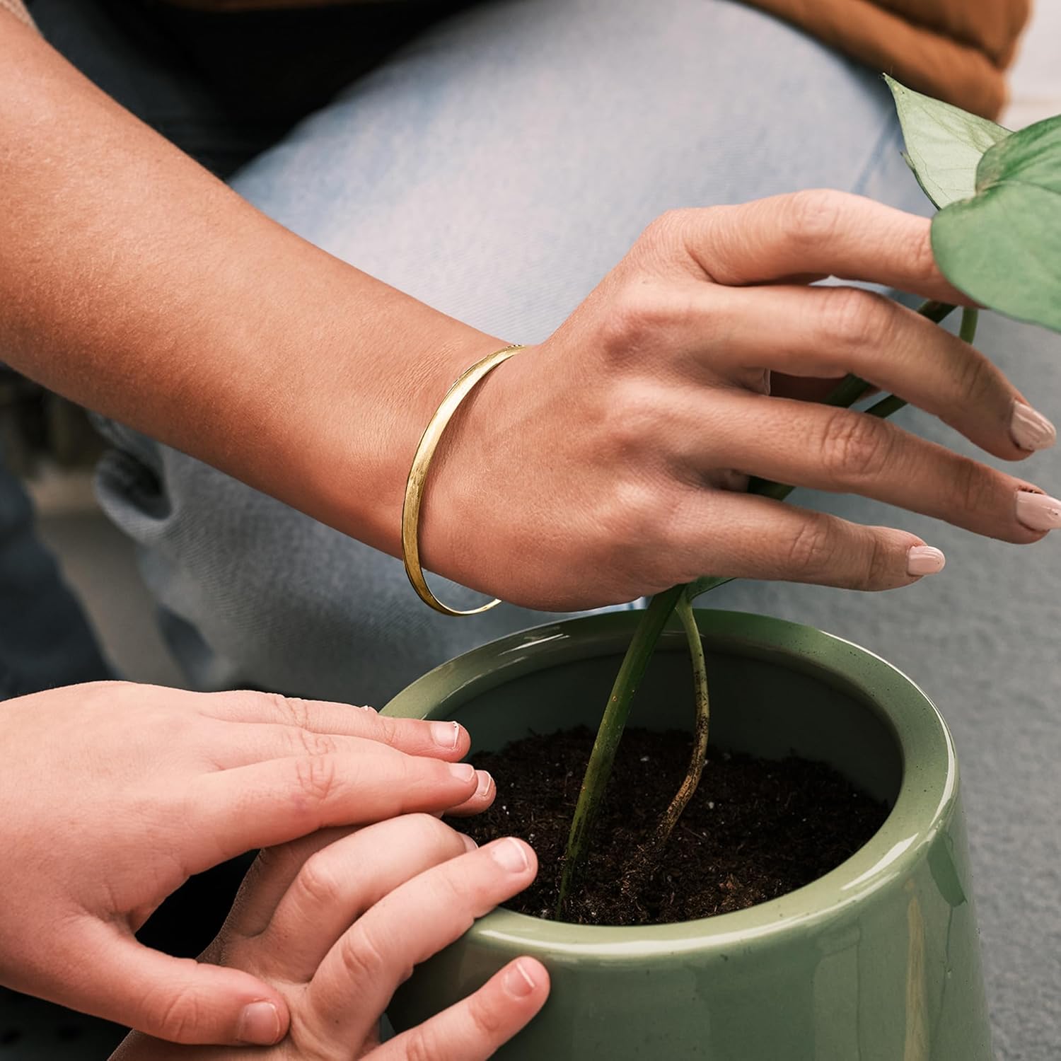 Ross-Simons Italian 10kt Yellow Gold Brushed Bangle Bracelet