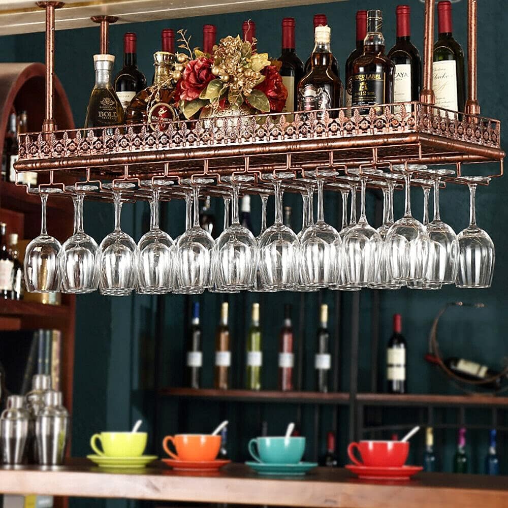 Support à verres à vin de plafond pour sublimer votre cuisine