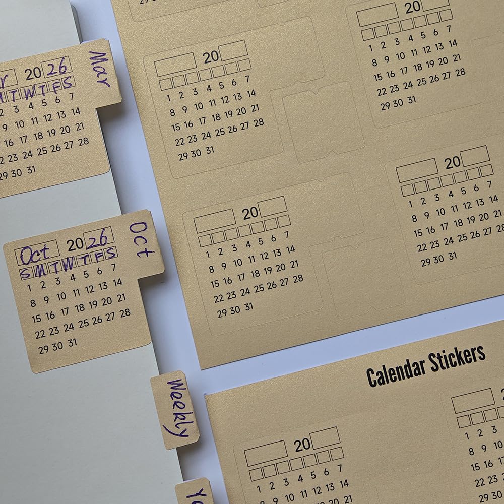 Etncy Life Freedom Perpetual Calendar Sticker Diy Month & Year Planner Labels For Journals, Planners, & Notebooks For Limitless Organization (Freedom)