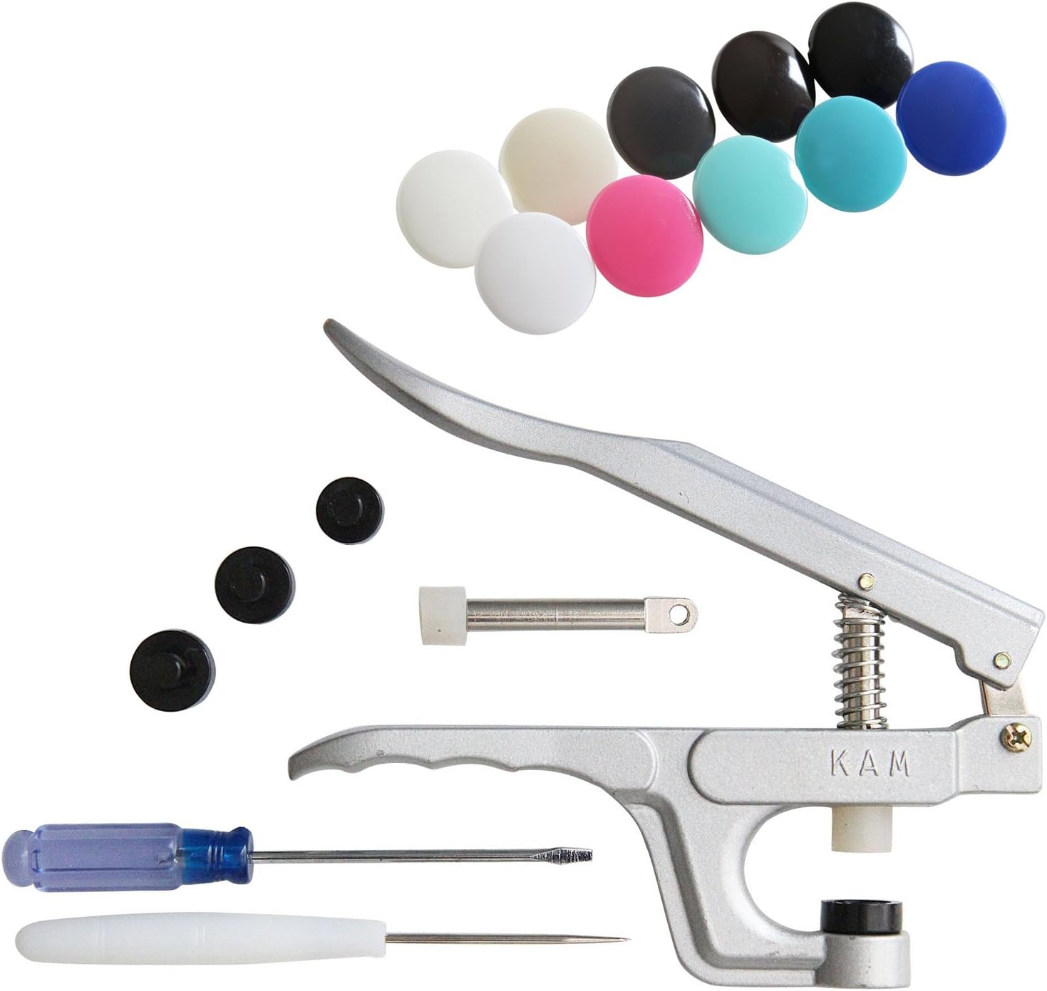 KAMsnaps Starter Pack 100 KAM Snaps and Snap Press Pliers