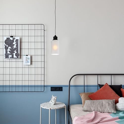 Miniatura 6 de Reemplazo de pantalla de lámpara de vidrio esmerilado con apertura de ajuste de 1-58 pulgadas para lámpara colgante, lámpara de pared (3 paquetes)