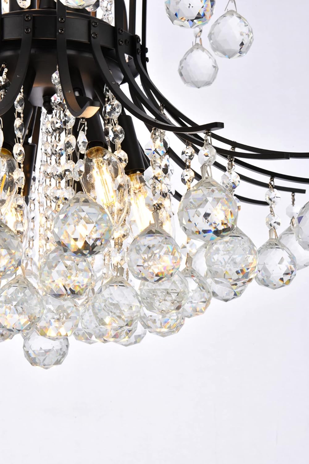 Elegant Lighting 8001D19G/RC Royal Cut Clear Crystal Toureg 10-Light, Two-Tier Crystal Chandelier, 0" x 19" x 23", Finished in Gold with Clear Crystals