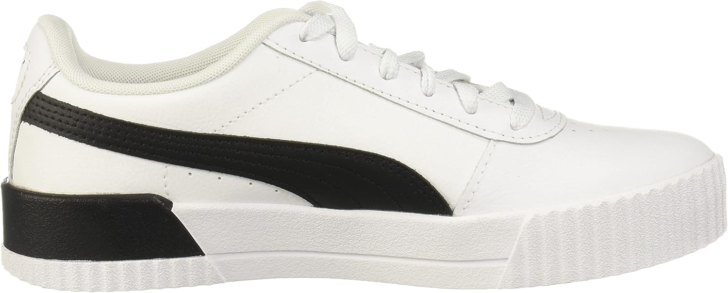 PUMA Women's Carina1 Sneaker 5.5 Puma White-puma Black-puma Silver