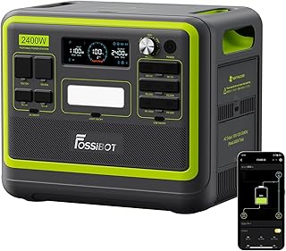 FOSSiBOT Tragbare Powerstation F2400, Solargenerator 2048Wh LiFePO4 Batterie-Backup mit 2400W 3X AC Ausgängen (4800W Peak) 230V, Power Station für Outdoor-Camping, Wohnmobil-Reisen, Hausgebrauch
