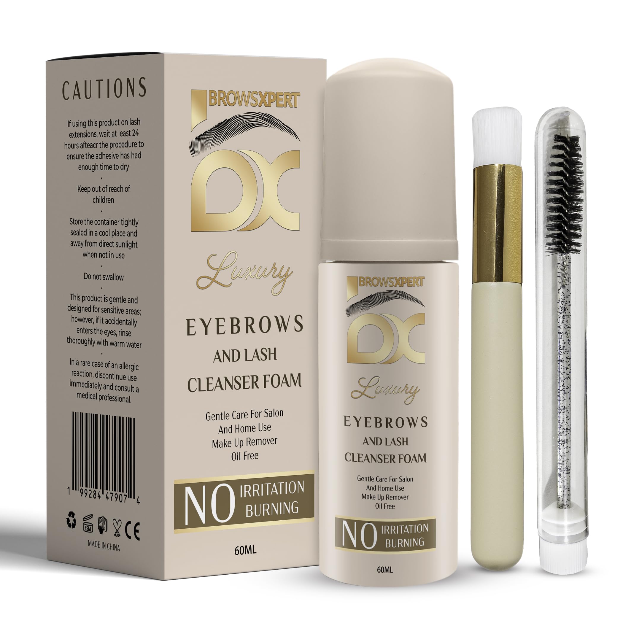 Clarifying Shampoo Brow Cleanser Foam – Gentle Oil-Free Makeup Remover | Prep Before Tint or Henna | For Sensitive Skin | 60ml Bottle – Professional & Home Use