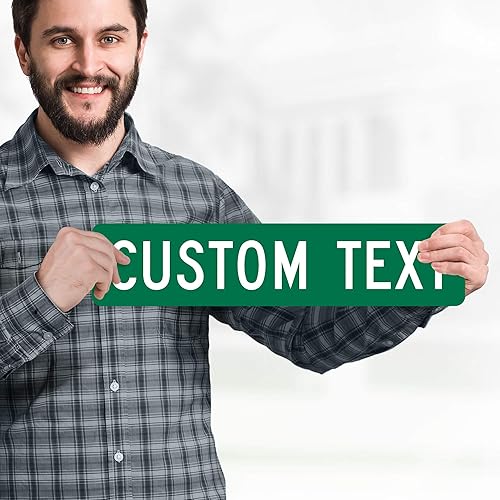 Miniatura 2 de My Sign Center - Letrero de calle personalizado, señal de dirección, 8 colores, opción reflectante, opciones de montaje, 4 x 18 pulgadas, grueso